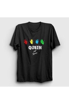 Unisex Siyah Hot Space Queen T-shirt 101963tt