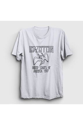 Unisex Beyaz Logo Led Zeppelin T-shirt 95758tt