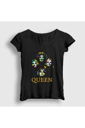 Kadın Siyah Colors Queen T-shirt 101593tt