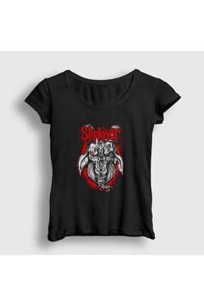Kadın Siyah Goat Slipknot T-shirt 112447tt