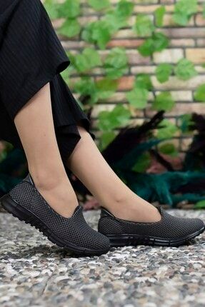 Kadın Gri Siyah Sneaker Ayakkabı 0012901 LNRCNKD901