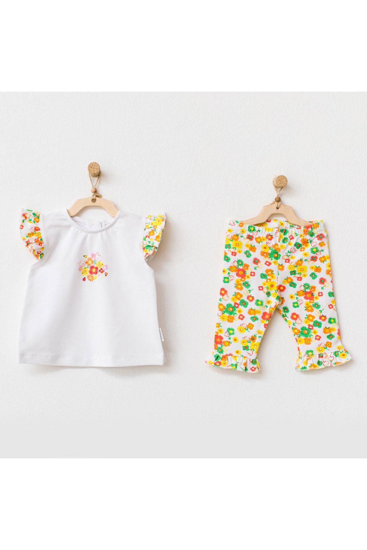 andywawa Kız Bebek Beyaz Hello Sunshıne Takım 2 Parça Set