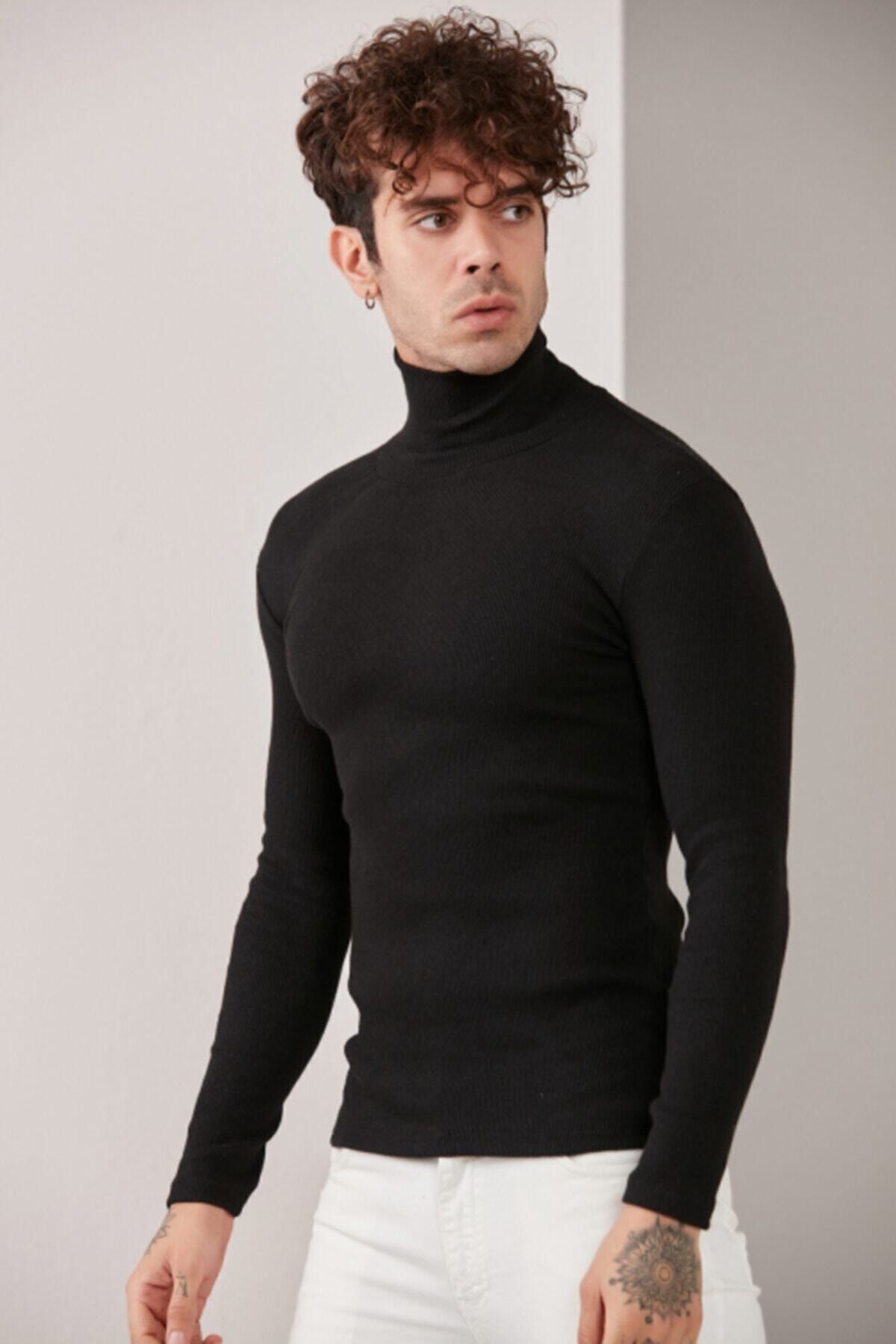 Black discount lycra turtleneck
