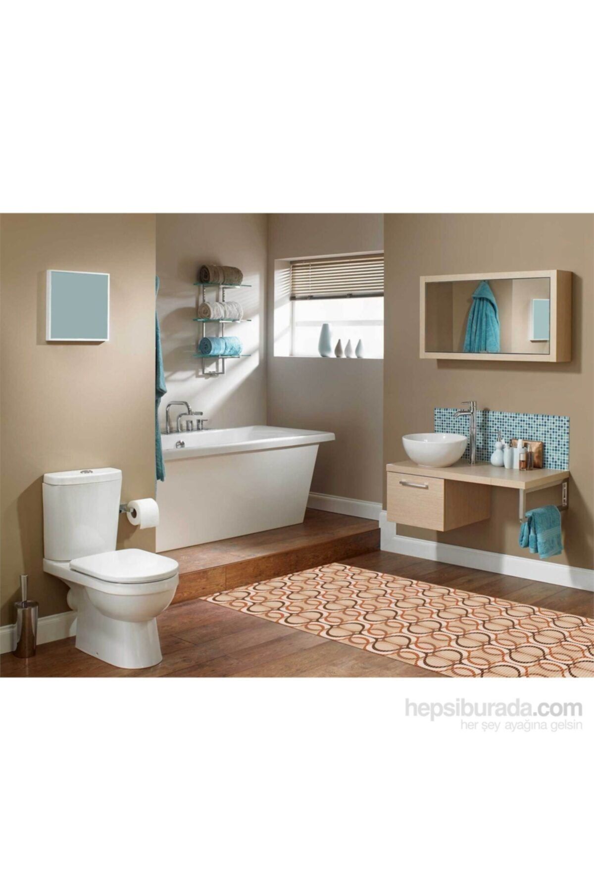 Bahat-Style Non-Slip Bathroom Runner Width 65 Cmx2 Meters 3