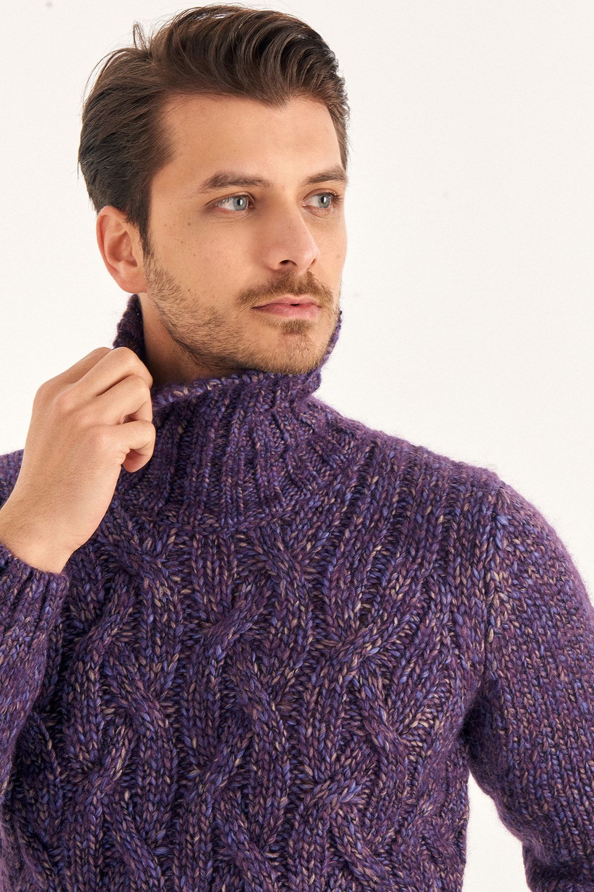 Purple discount turtleneck mens
