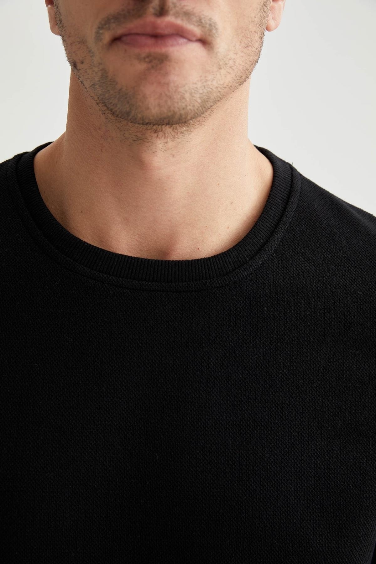 سویشرت مردانه مشکی دفاکتو | M7851AZ.20SP.BK27 اورجینال - تصویر 3