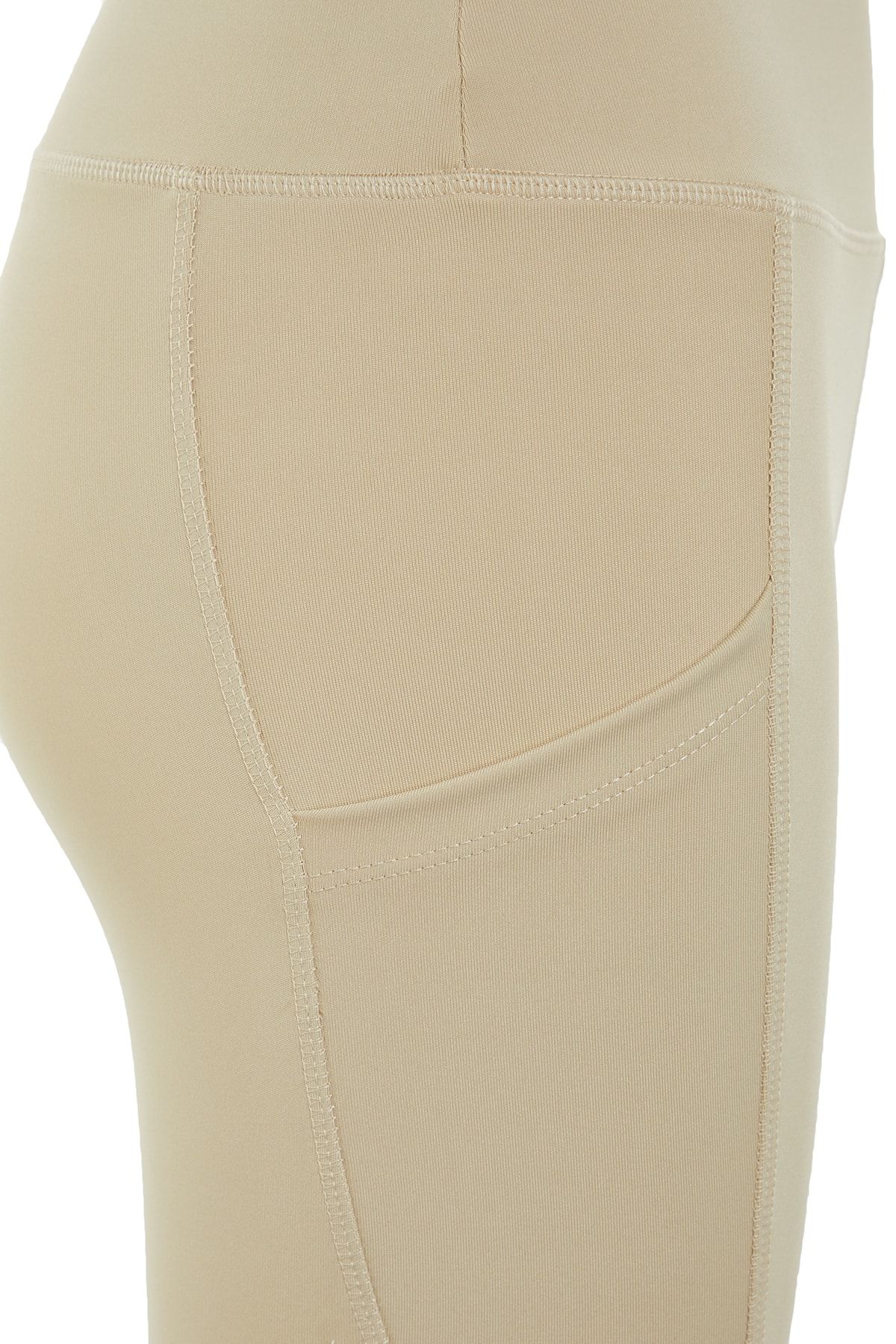 Trendyol Collection-Beige Recovery-Strick-Sport-Biker-/Radfahrer-Leggings mit hoher Taille und Tasche und detaillierten Details TWOAW21TA0064 8