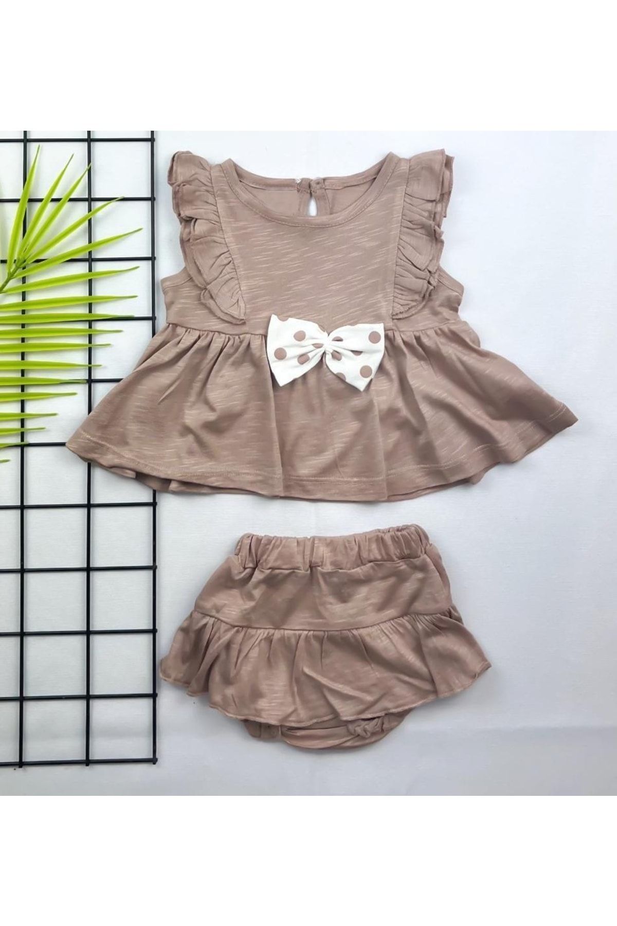 Bubito Kurdeleli Yazlık Kız Bebek Elbise Takımı