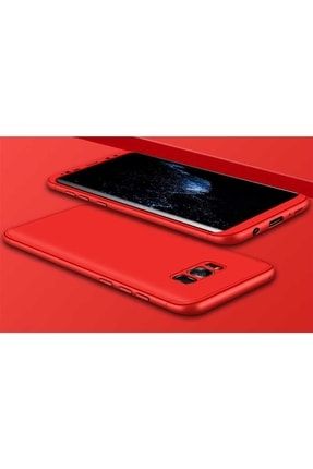 Samsung Galaxy S8 Plus Ile Uyumlu Kılıf Tam Koruma 3 Parça Model Kırmızı Ekran Koruyucu SKU: 200696
