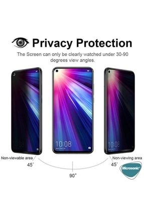 Huawei Nova 5t Privacy 5d Gizlilik Filtreli Cam Ekran Koruyucu Siyah / Uyumlu Ekran Koruyucu-M/1247