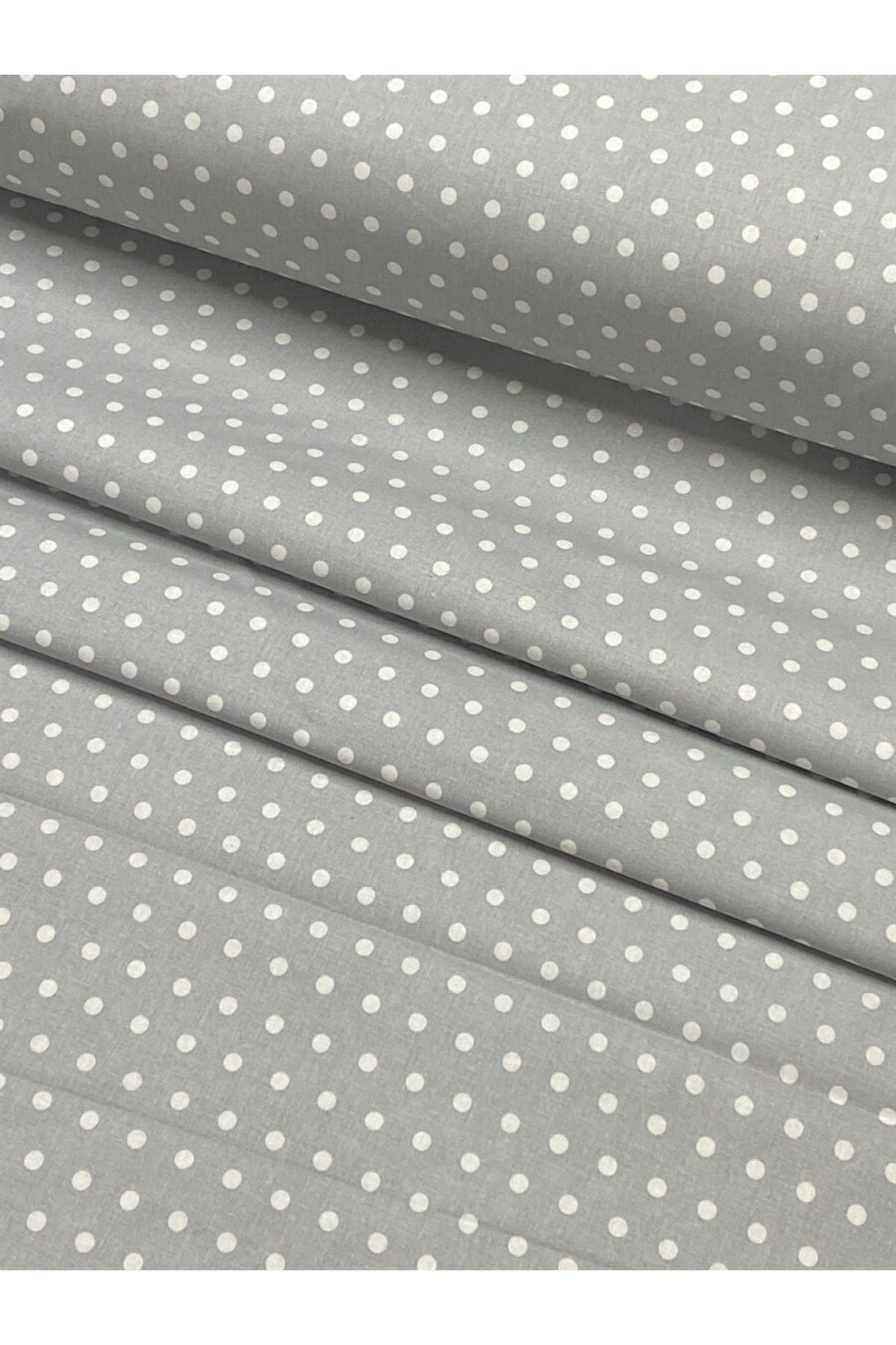 EDA HOME TEKSTİL Gri Puantiyeli %100 Pamuk Akfil Kumaş Bebek Eni:150 cm 100 x 150 c) V44 fotoğrafı 4 (önizleme)