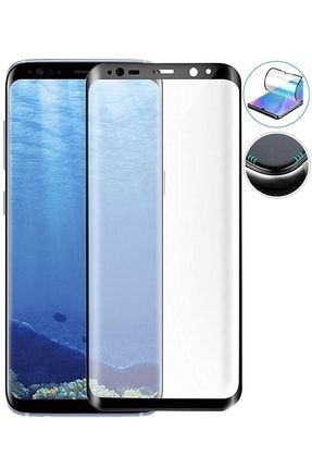 Samsung Galaxy S8 9d Tam Kaplayan Kavisli Şeffaf Polymer Nano Esnek Ekran Koruyucu SKU: 351777