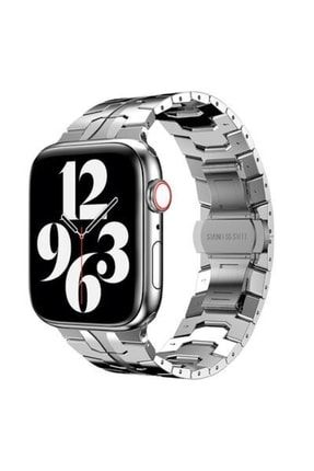 Apple Watch 3 42mm Krd-63 Metal Kordon Hight Qualty Stell Band Gümüş SKU: 394244
