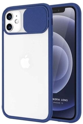 Apple Iphone 11 Kılıf Slayt Kamera Lens Korumalı Sürgülü Kapaklı Buzlu Renkli Silikon SKU: 48782