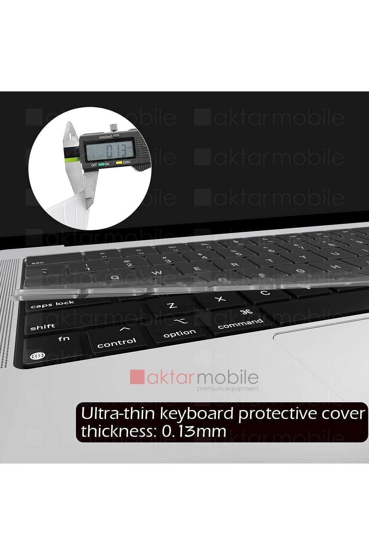 Macbook Air 13 2020 A2179 Uyumlu Şeffaf Klavye Koruyucu Türkçe Q Silikon Ped Trasparan 8