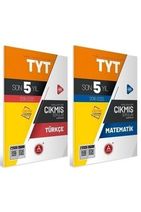 Süper Fiyat Yks Tyt Türkçe + Matematik Son 5 Yıl Çıkmış Sorular 2016-2020 2 Li Set A Yay 9999257853088