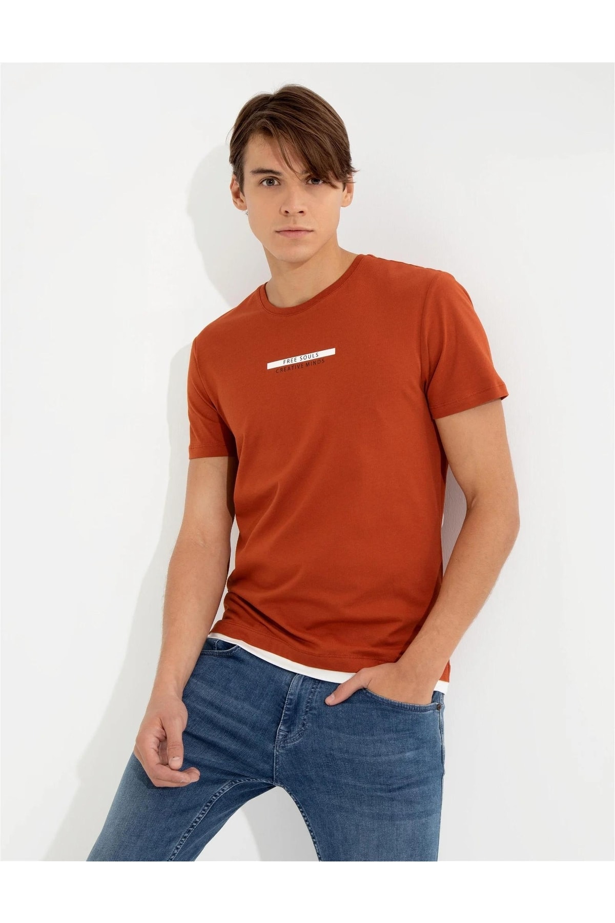 تیشرت مردانه فلزی پیرکاردین | G021SZ011.000.1479706.VR182 اورجینال - تصویر 5