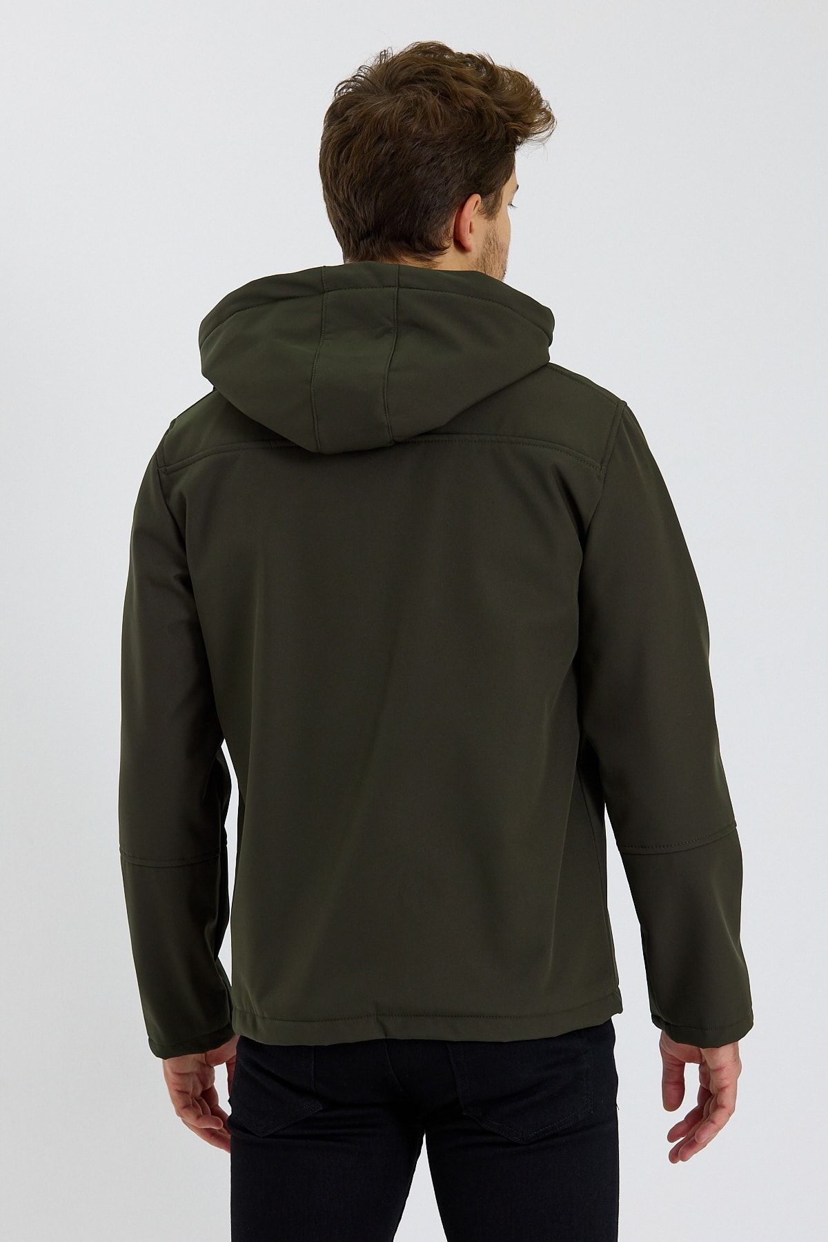 PAGANNİ-Water and Windproof Softshell Men's Coat with Fur Inside 6