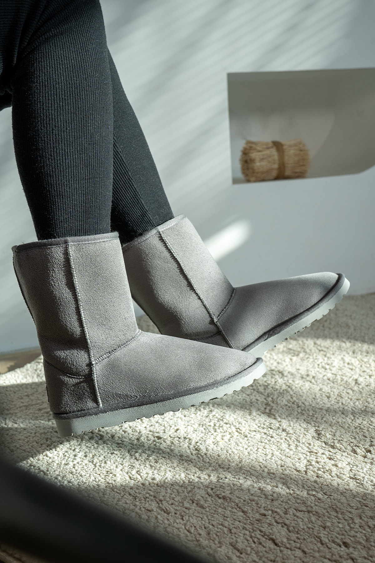 بوت مردانه خاکستری Shupe | 676ORTBY اورجینال - تصویر 3