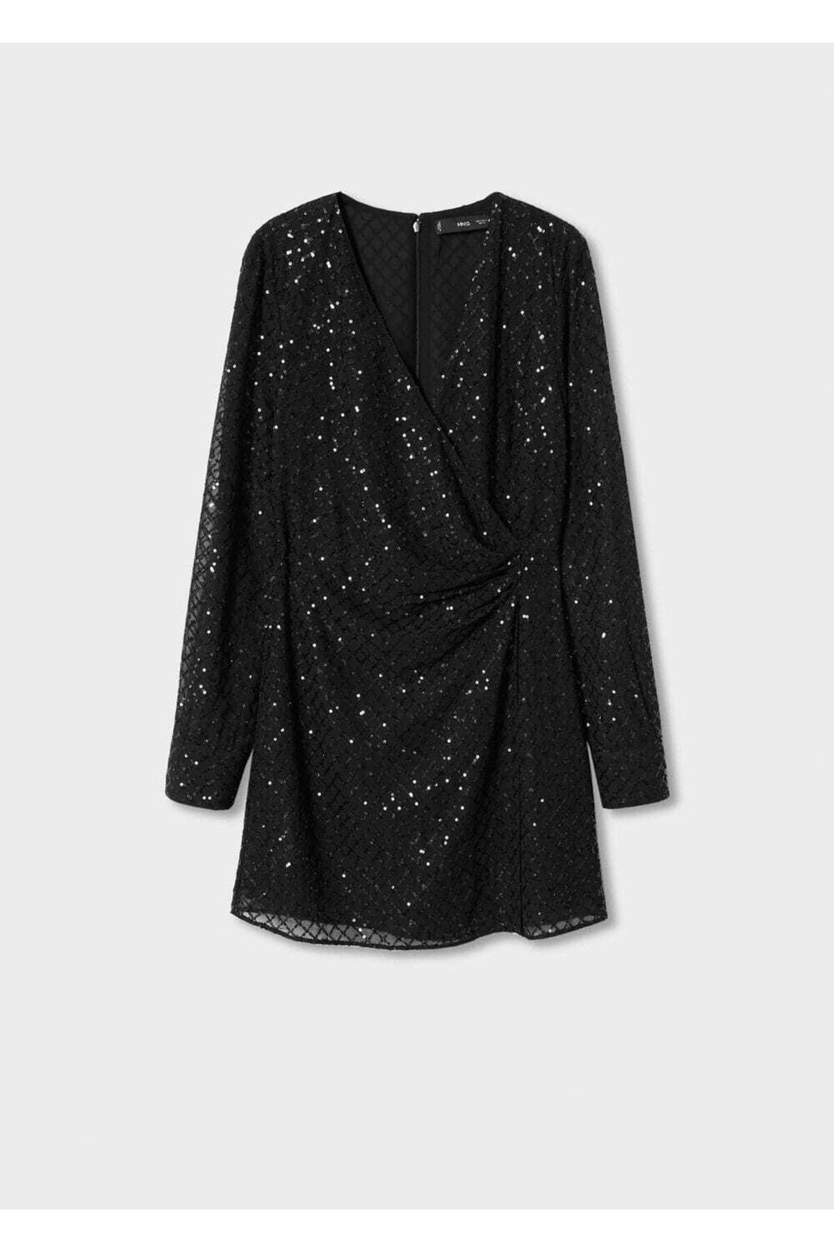 MANGO Woman-Sequin Short Dress 3