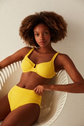Sarı Mimosa High Vintage Bikini Altı PL81AVRY22IY-YL68