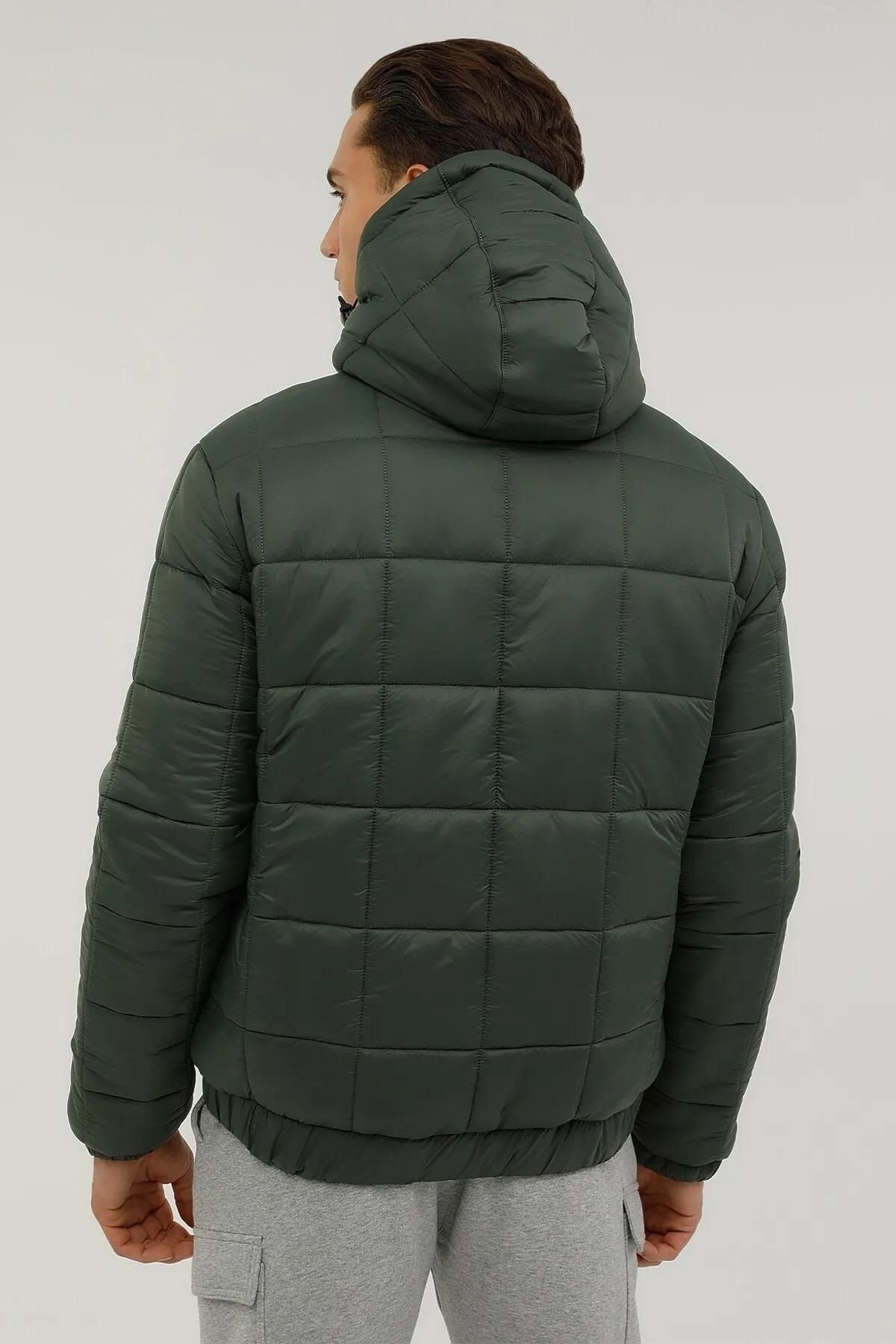 Dark green winter jacket sale