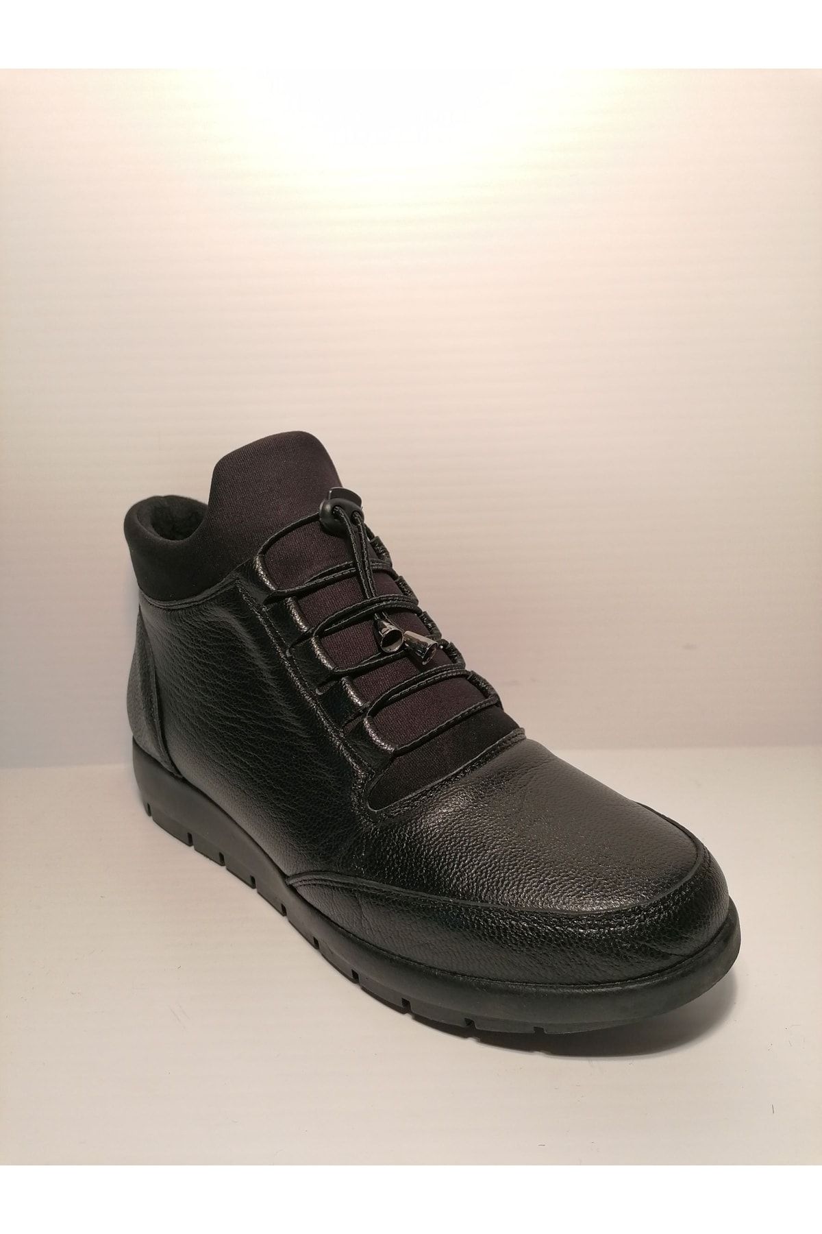 Belax Solmaz 1809 Black Genuine Leather Orthopedic Boots Trendyol
