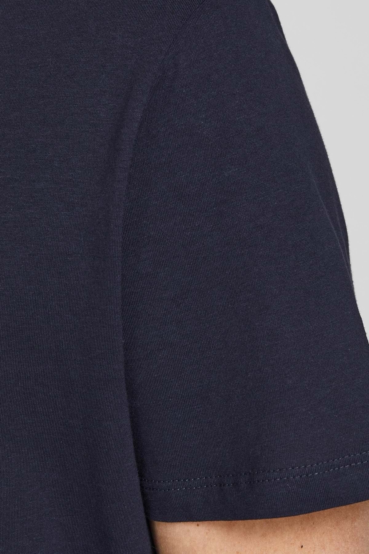 تیشرت مردانه آبی سرمه ای جک اند جونز | ST04356 اورجینال - تصویر 3