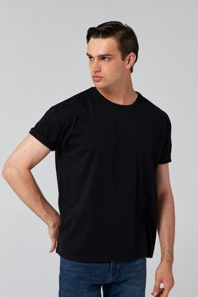 Oversize Siyah T-shirt 6HC14ORT02006