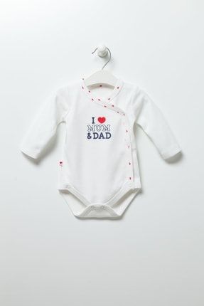 Caramell I Love Mum & Dad Yazılı Ekru Body YBH-ILM