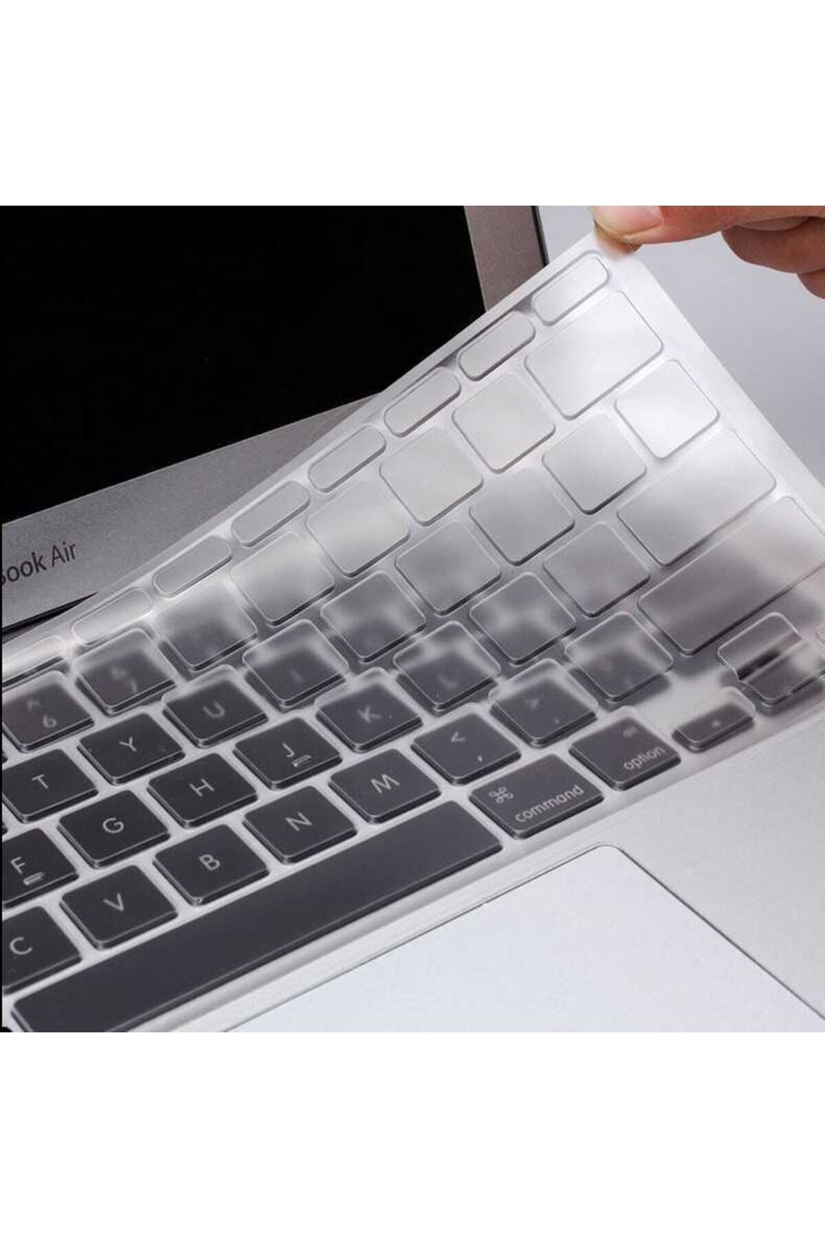 Macbook 16.2' 2021 M1 A2485 Klavye Koruyucu Türkçe Q Klavye Şeffaf Silikon Ped Macpad