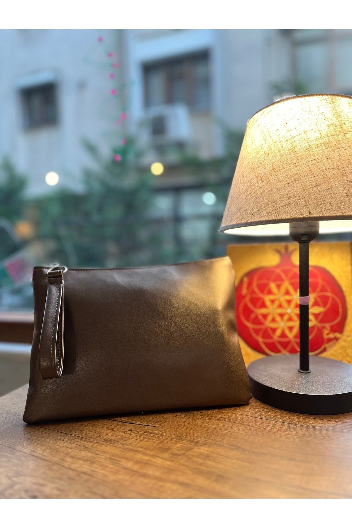 Leather portfolio clutch new arrivals