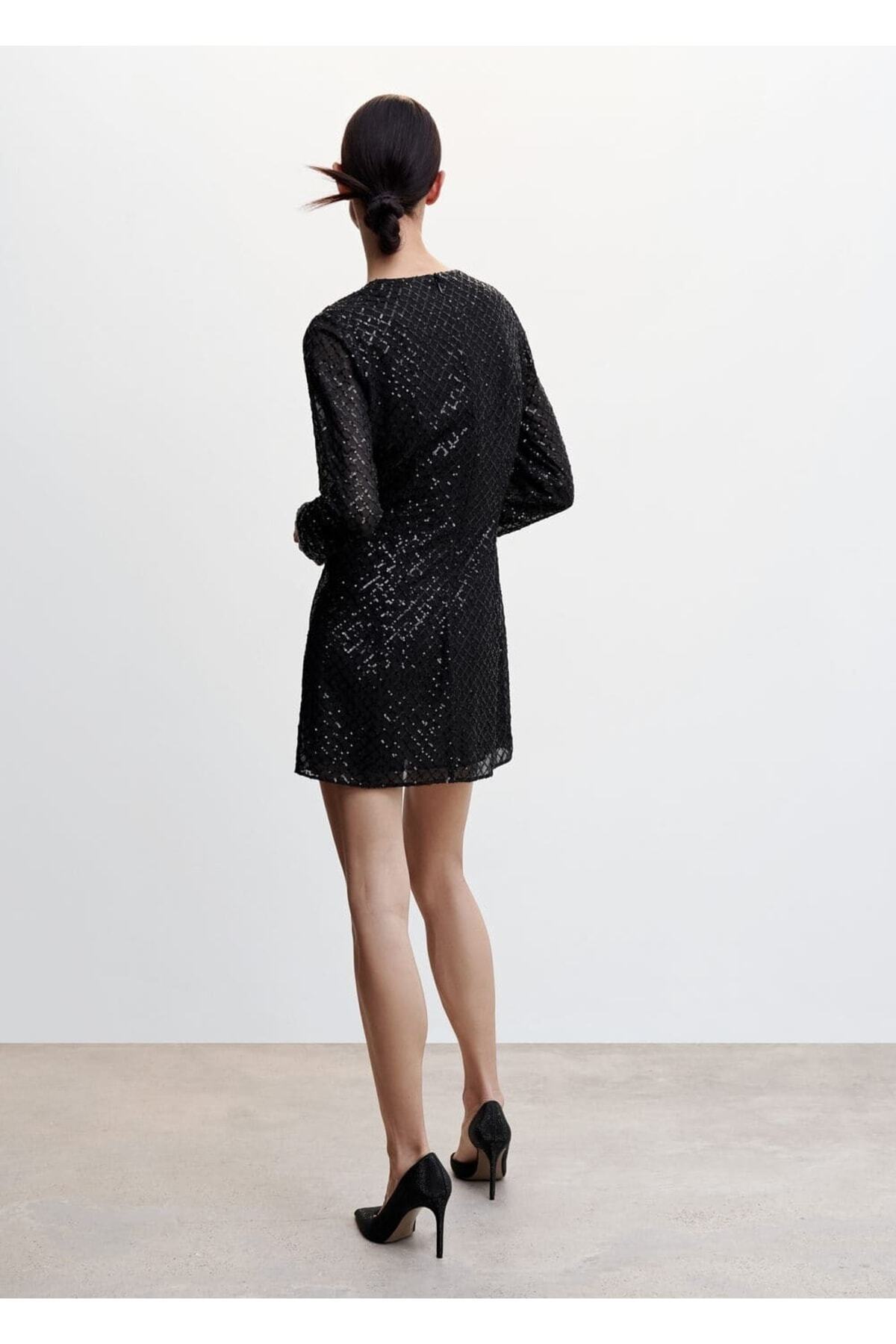 MANGO Woman-Sequin Short Dress 4