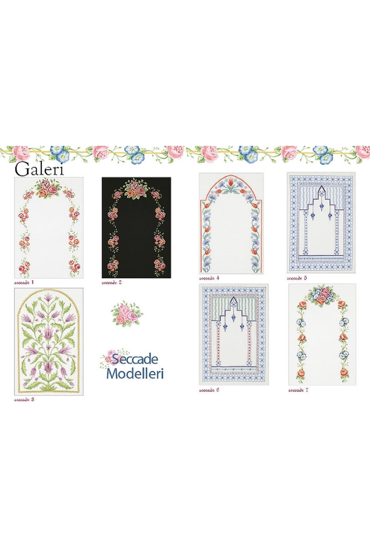 Kanaviçe Seccade Modelleri 1 / Susan Bates / / 9786055647438 3