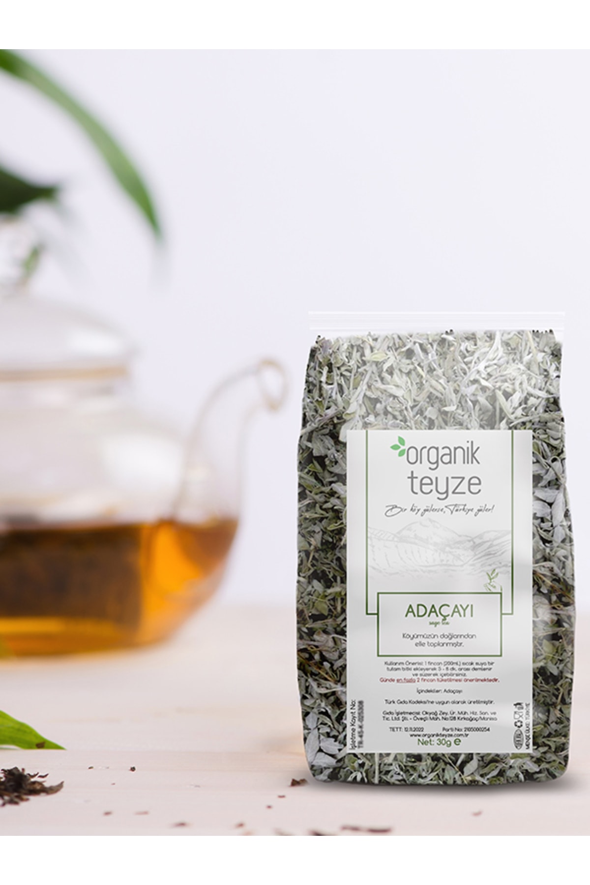 Organik Teyze Adaçayı / Sage Tea / Salvia Officinalis 50 gr