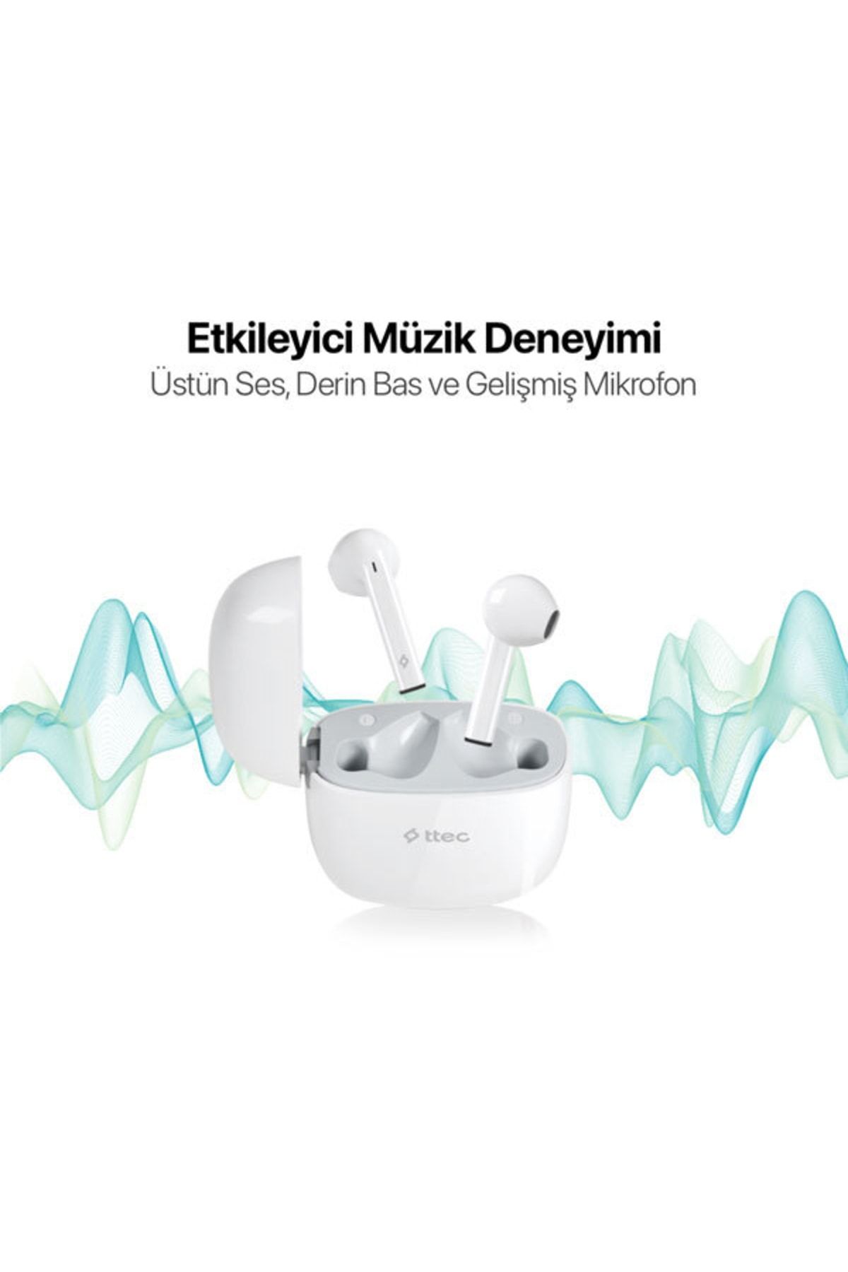 Ttec AirBeat Go TWS Bluetooth 5.1 IPX6 Dereceli Oyun Modunda 60ms Gecikme Süreli Kablosuz Kulaklık