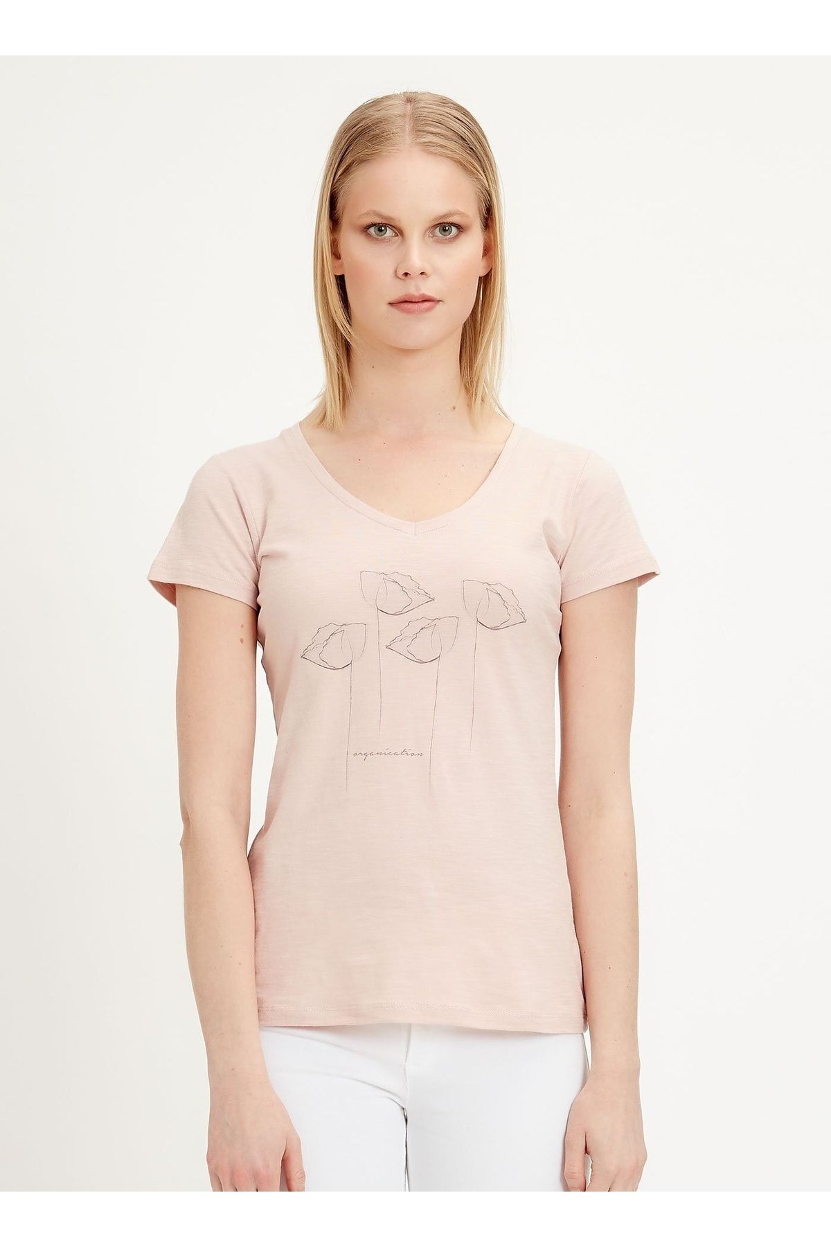 ORGANICATION T-Shirt Rosa Slim Fit Fast ausverkauft
