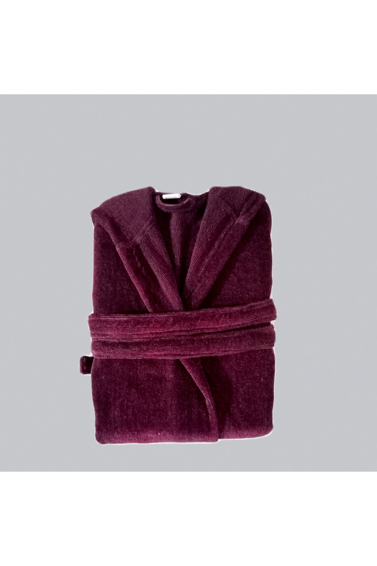 Kapüşonlu Bornoz Bordo — görsel 3
