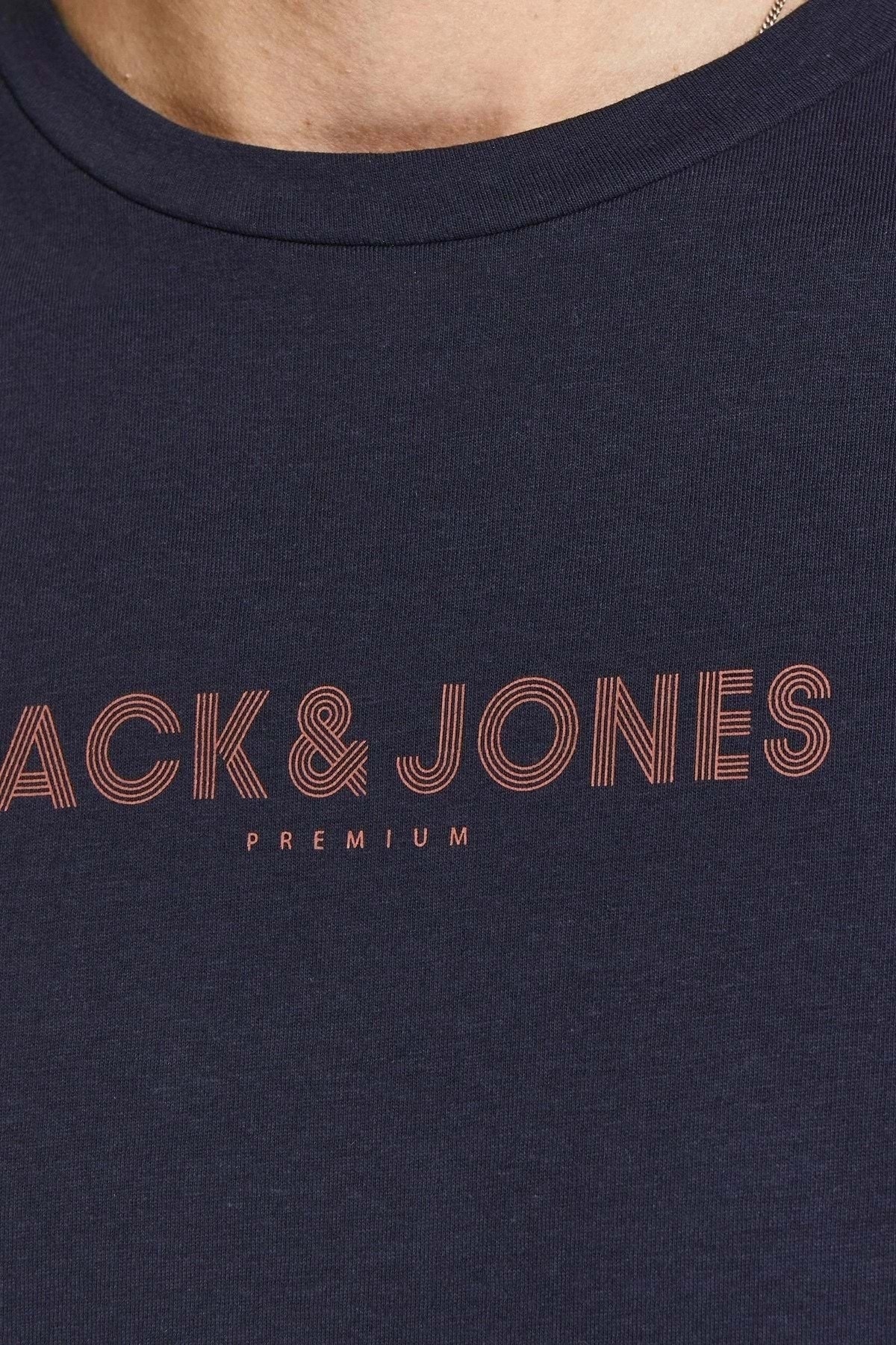 تیشرت مردانه آبی سرمه ای جک اند جونز | ST04356 اورجینال - تصویر 2