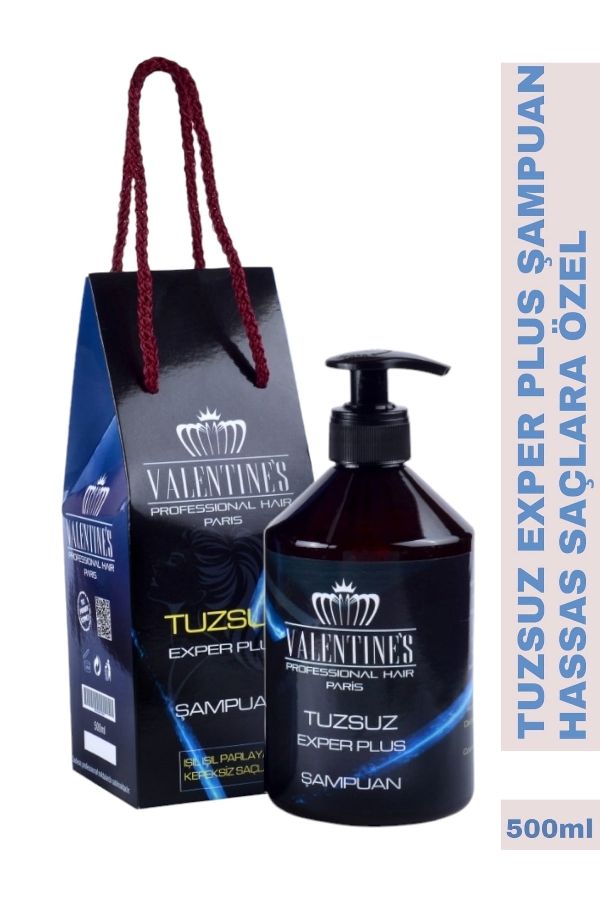VALENTINES PROFESSIONAL Kepeklenen Kabuklanan Ve Hassas Saçlara Özel Arındırıcı Tuzsuz Exper Plus Şampuan 500ml
