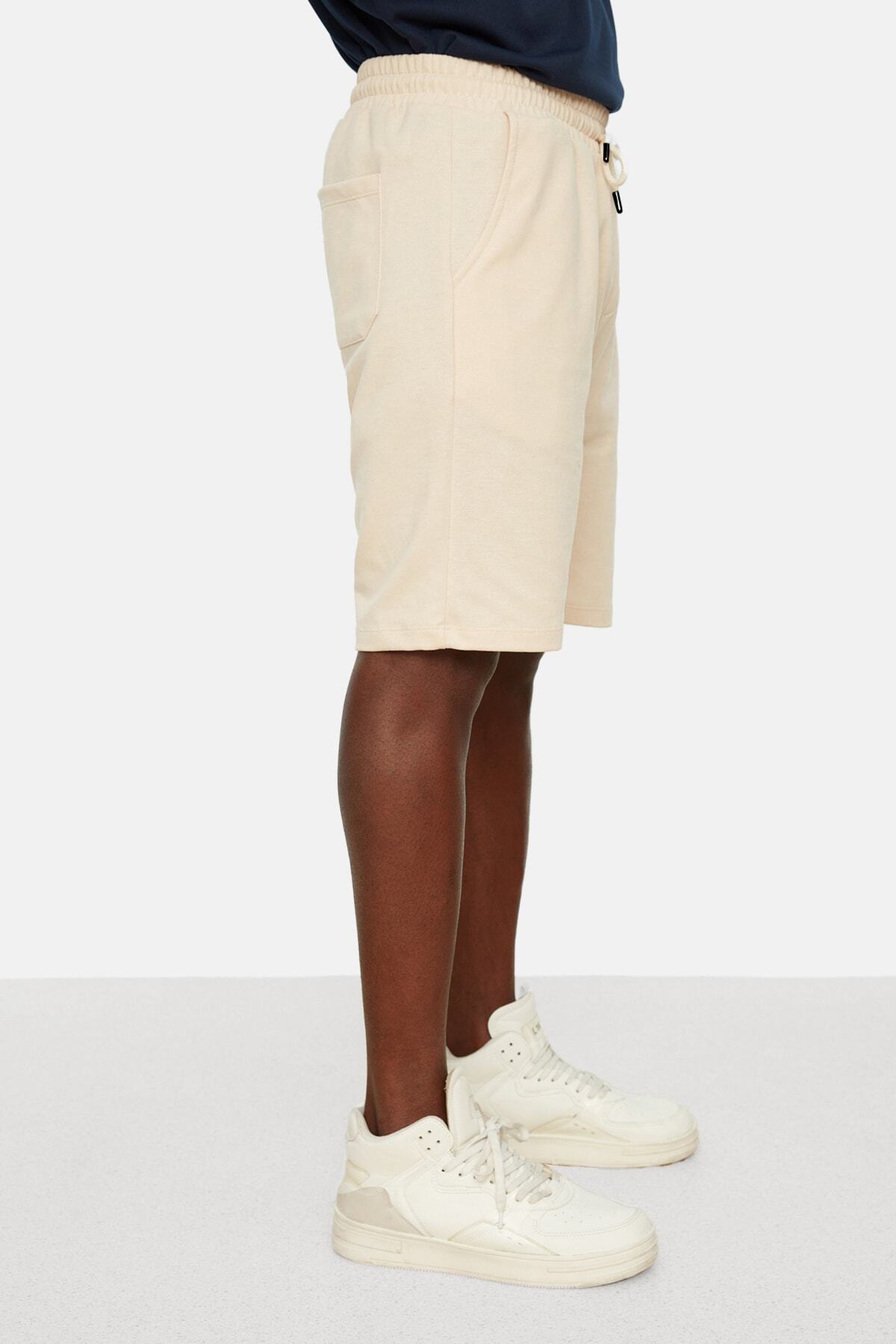 Trendyol Collection-Beige Basic Shorts and Bermuda - Regular Fit TMNSS20SR0068 4