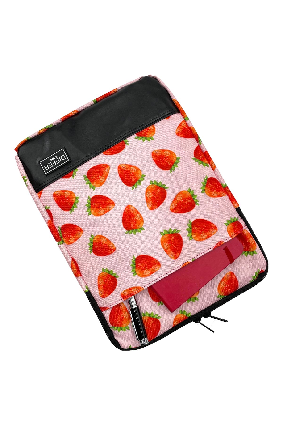 Differ Studio-14'' Strawberry Patterned Laptop/Macbook/notebook/papercase/bag 3
