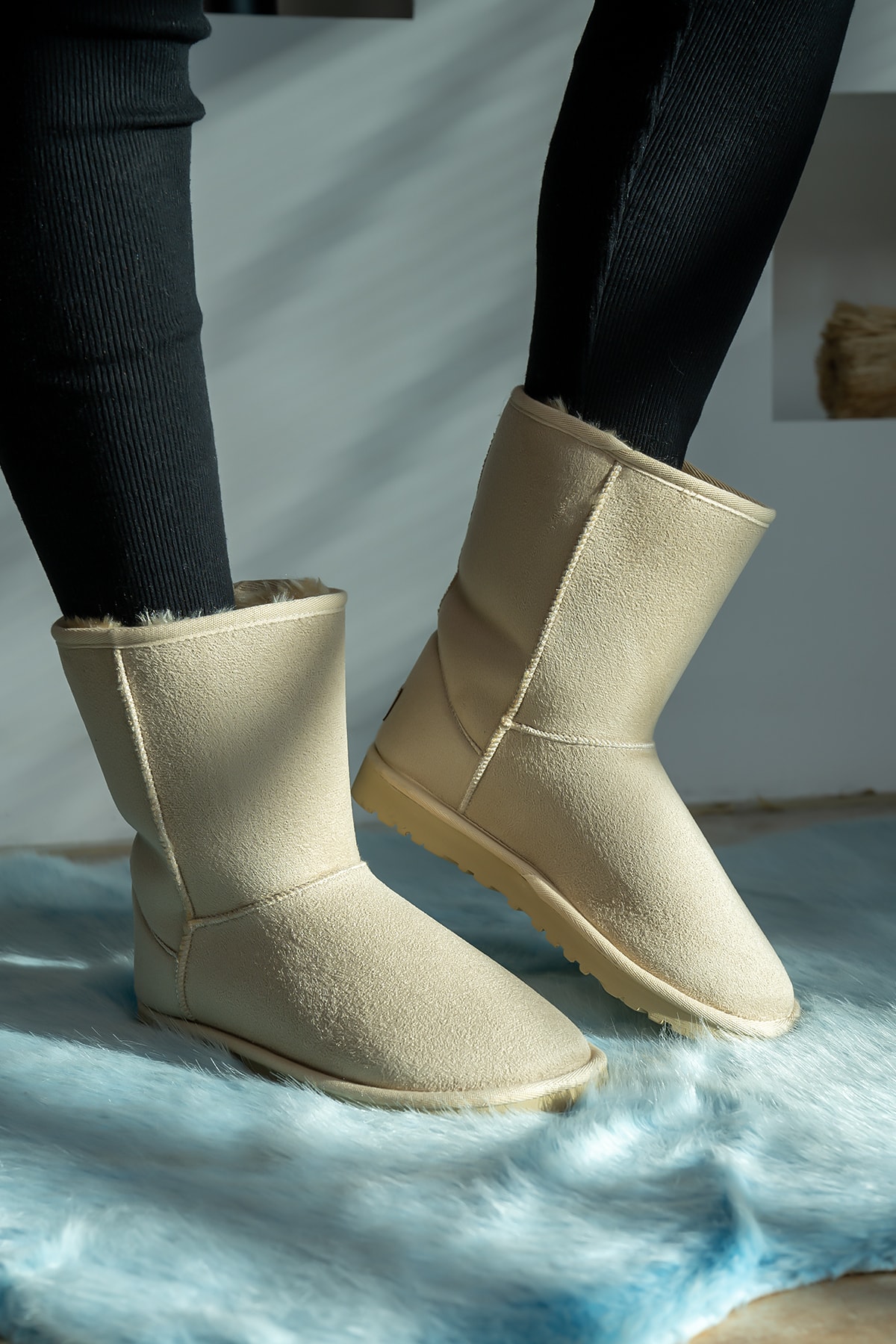 بوت مردانه بژ Shupe | 676ORTBY اورجینال - تصویر 3