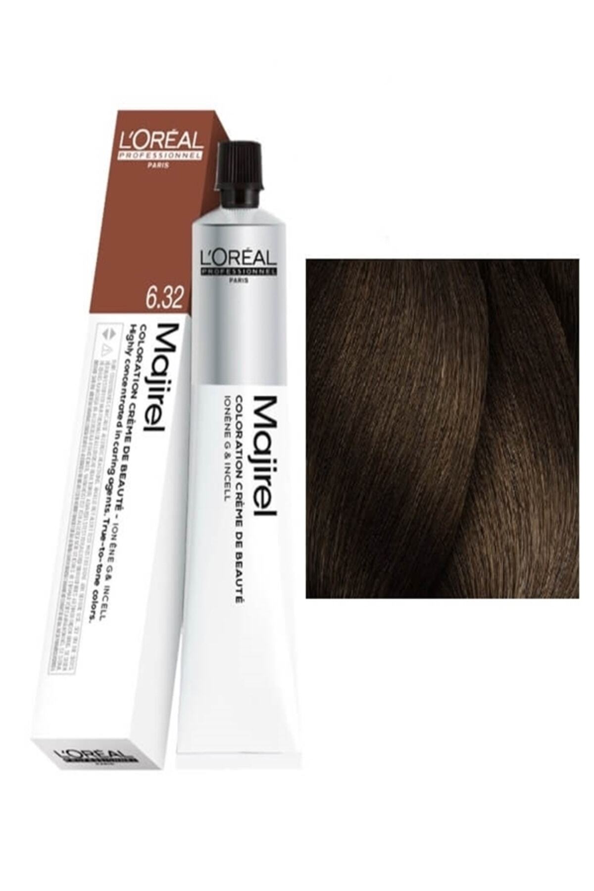 L'oreal Professionnel Majirel Loreal Saç Boyası 6.32 Koyu Kumral Dore Irize 50ml