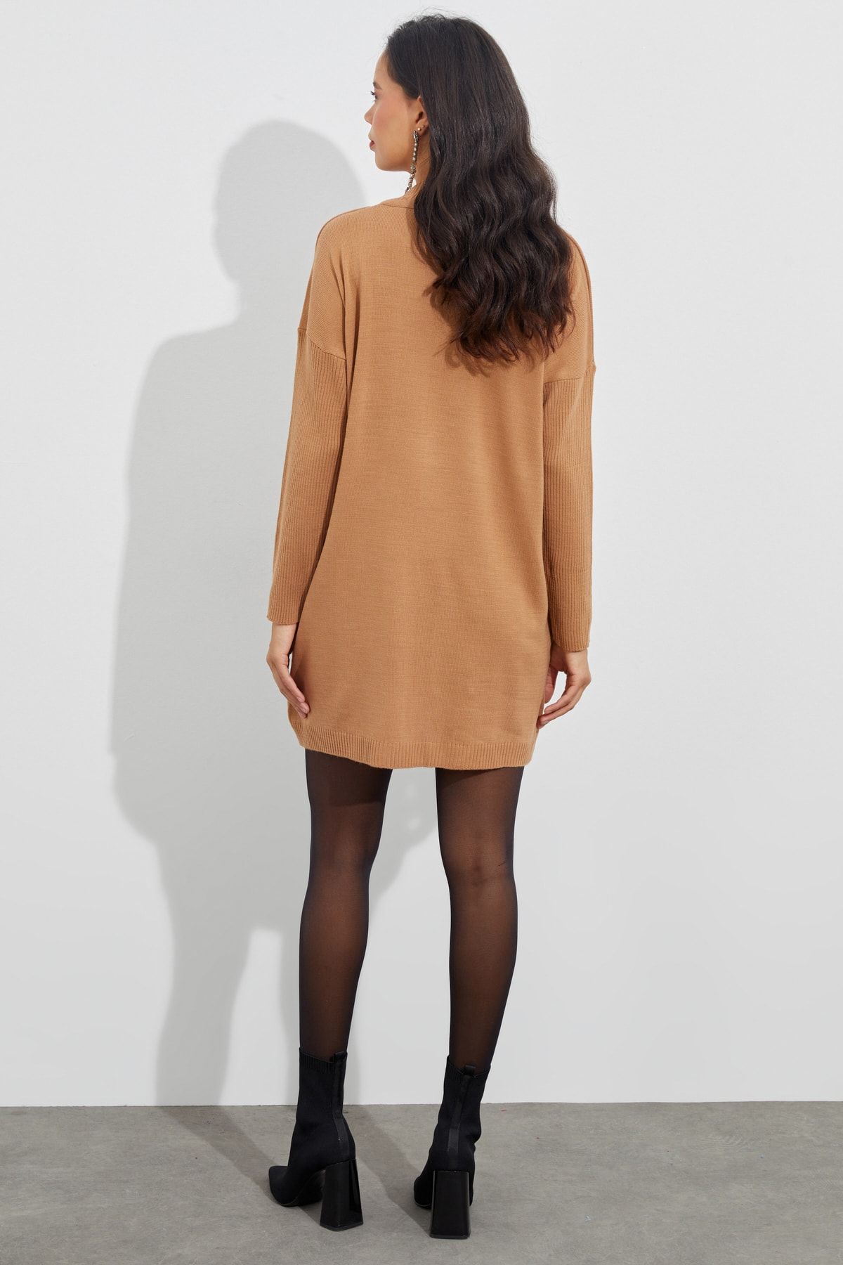 Cool & Sexy-Kamelfarbene Stricktunika für Damen YV110 7