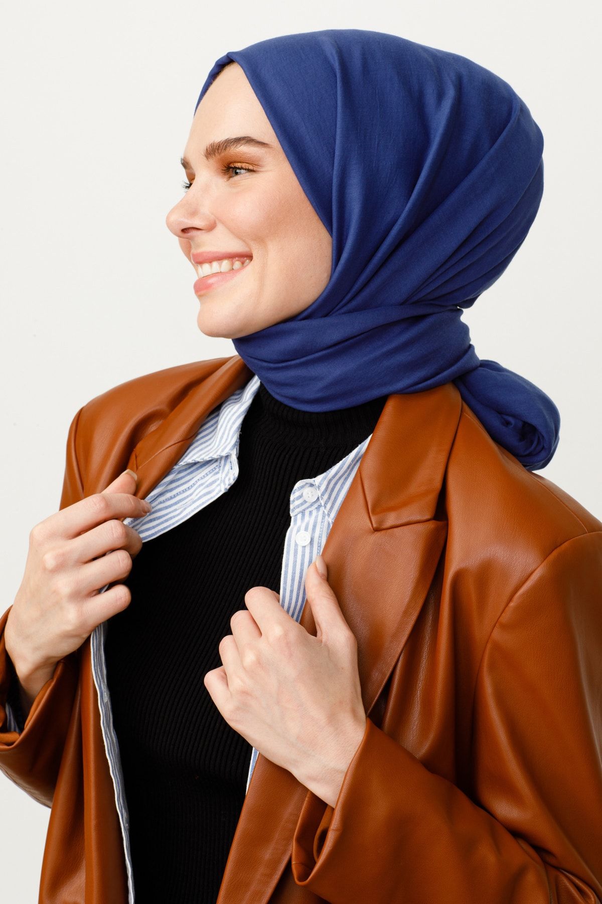 Navy blue cotton scarf hotsell