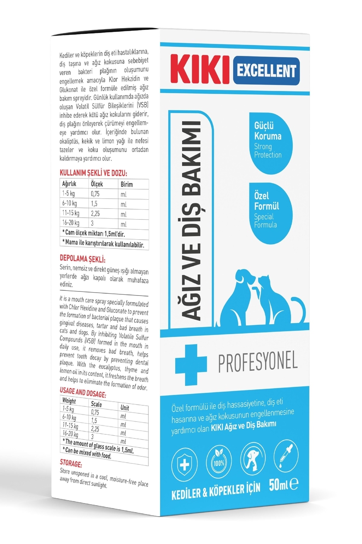 Genel Markalar Kedi & Köpek Ağız Ve Diş Bakımı - Kedi Ve Köpek Ağız Kokusu Önleyici - Bakteri Plağı Önleyici 50 Ml.