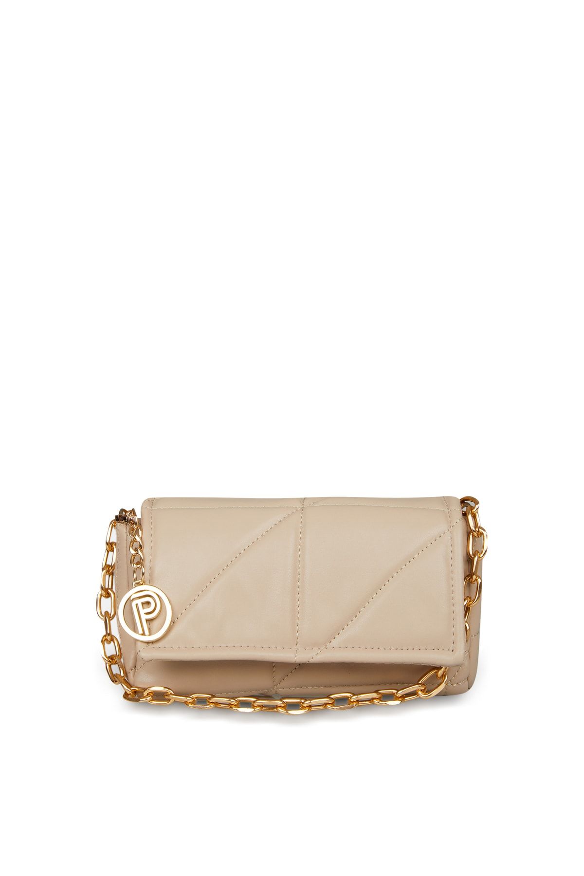 PARİGİ Umhängetasche Beige Unifarben