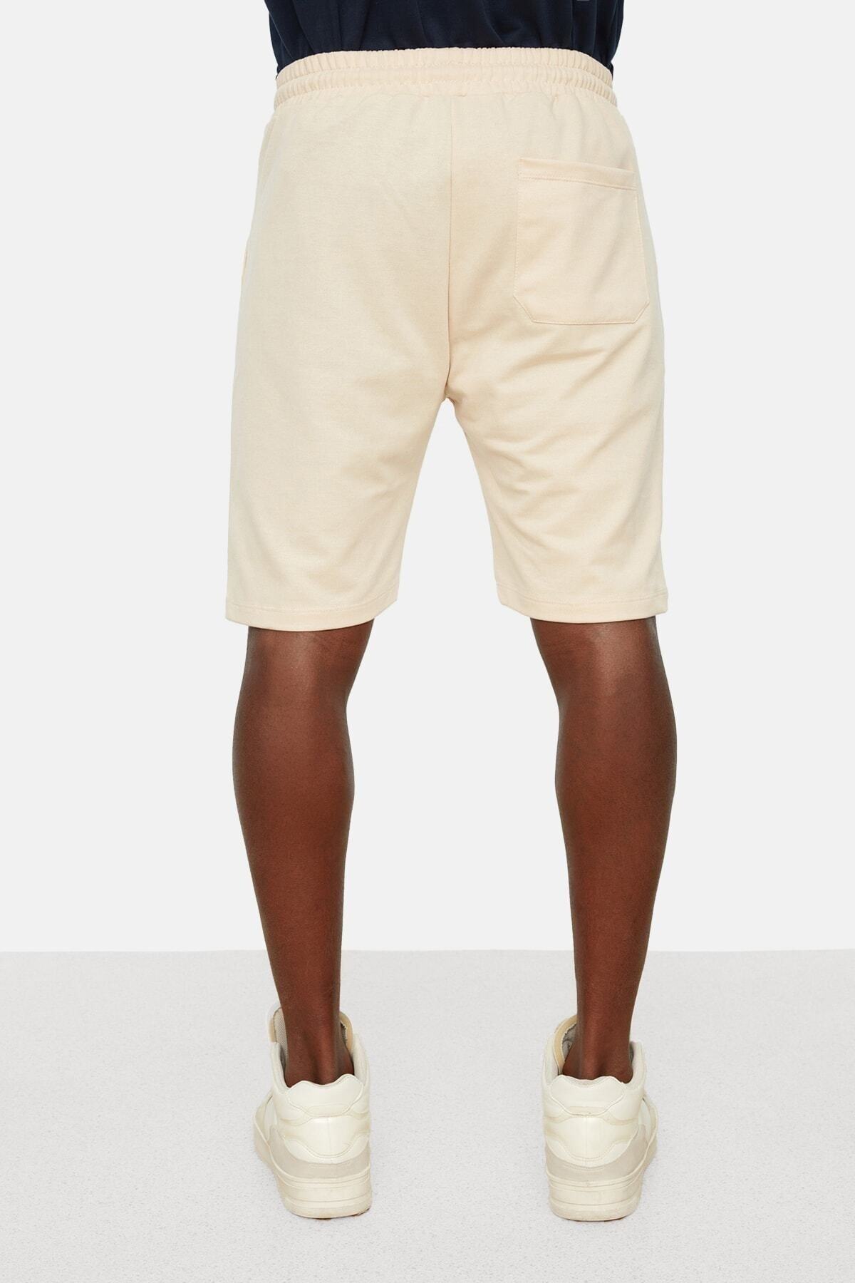 Trendyol Collection-Beige Basic Shorts and Bermuda - Regular Fit TMNSS20SR0068 6