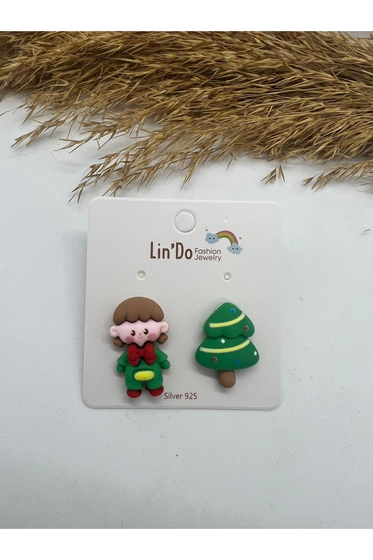Emma Ties Earrings Green Trendyol